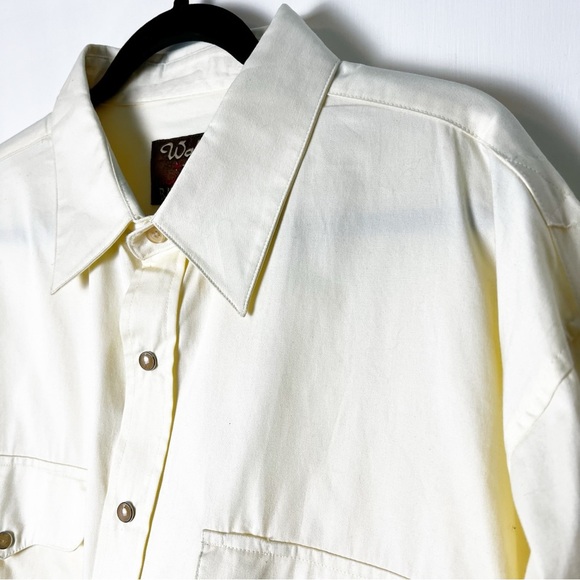 Walls Ranchwear - Yellow Pearl Snap Long Sleeve Button Down - Sz. 2X - Picture 5 of 12